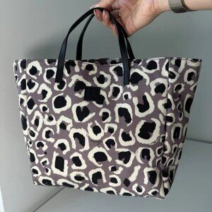 Auth GUCCI leopard Hand Bag Tote Bag